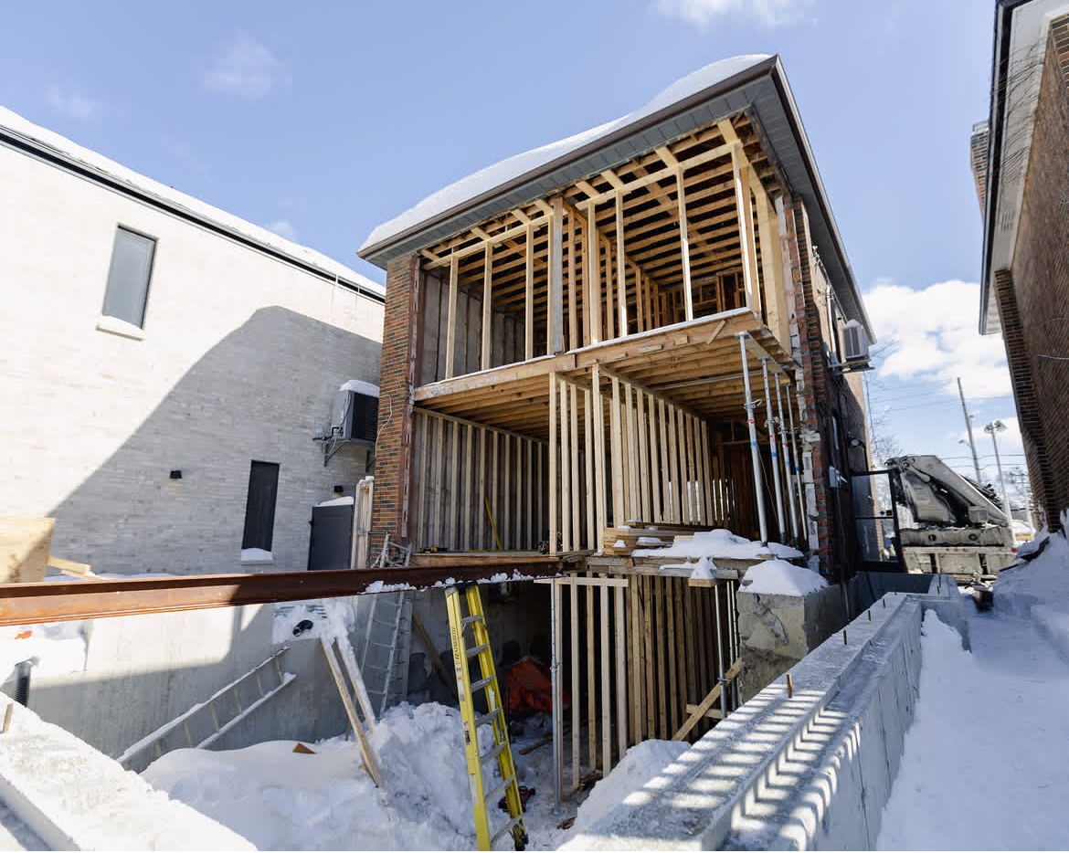Rear Addition - Structural Shoring Stage - RJ Framing project